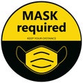 Mask request keep your distance