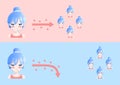 Social distancing and coronavirus covid-19 / virus and bacteria concept / spreading protection vector