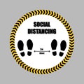 Social Distancing . 2m 6feet Sticker , stop Wait Here Text Illustration Background Covid19