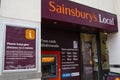 Social Distancing Sign outside a Sainsburys Supermarket in London, UK