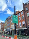 Social Distancing street sign in Soho, London