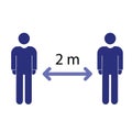 Social Distancing Vector illustration, Keep distance.