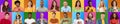 Social Diversity. Portraits Of Happy Men And Women Posing On Bright Backgrounds Royalty Free Stock Photo