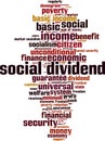 Social dividend word cloud Royalty Free Stock Photo