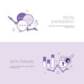 Social Engagement And Data Training Template Web Banner With Copy Space