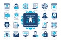 Social Engineering solid icon set