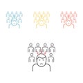 Social exclusion line icon. Vector icon for web graphic.