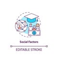 Social factors concept icon