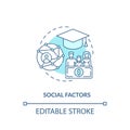 Social factors concept icon