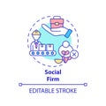 Social firm concept icon