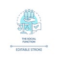 Social function turquoise concept icon