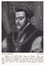 Philip II. 1527 - 1588, King of Spain - Portrait painting by Titian.