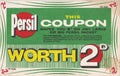 Vintage coupon for Persil 1960s Royalty Free Stock Photo