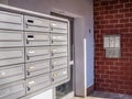 Social housing mailboxes symbolic image Royalty Free Stock Photo