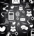 Social icons background Royalty Free Stock Photo
