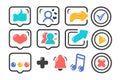 Social icons. Royalty Free Stock Photo