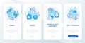 Social injustice examples blue onboarding mobile app screen