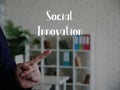 Social Innovation sign on the page