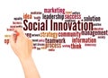 Social Innovation word cloud hand writing concept