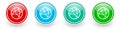 Social, internet, communication, global technology vector icons, colorful glossy buttons on white Royalty Free Stock Photo