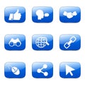 Social Internet Square Vector Blue Icon