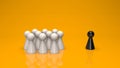 Social issue or racism concept using chess pawns. 3D illustration Royalty Free Stock Photo