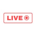 Social live stream silhouette icon