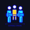 Social loafing pixel perfect RGB color icon for dark theme