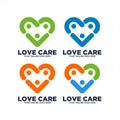 Social lovecare community vector stock Royalty Free Stock Photo