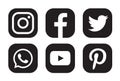 Social media icon set.