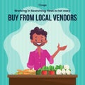Buy from local vendors summer banner design