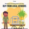 Buy from local vendors summer banner