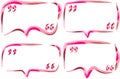 artistic pink colorful abstract pattern quotation speech bubbles set Royalty Free Stock Photo