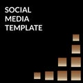 Social media banner with golden gradient rectangles on the black background Royalty Free Stock Photo