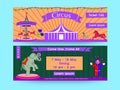 Social Media Banner or Header Set for Circus and Amusement Royalty Free Stock Photo