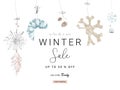 Social media banner template for advertising winter arrivals collection or seasonal sales promotion