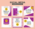 6 Slides modern Social Media banner Template. Promotional square web banner for social media. Banner template designs.