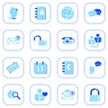 Social media&blog icons - blue series