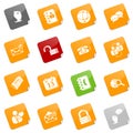 Social media&blog icons - sticky series Royalty Free Stock Photo