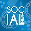 Social Media Blue Background Royalty Free Stock Photo