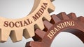 Social media branding concept