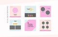 Instagram social media branding template for podcast, feminine