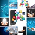 Social media business innovation technology concept design Royalty Free Stock Photo