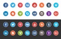 Social Media Button & icon Royalty Free Stock Photo