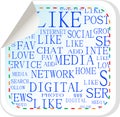 Social media button - label sticker Royalty Free Stock Photo