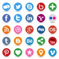 Social Media Buttons Royalty Free Stock Photo