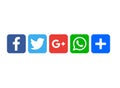 Social Media Buttons icon isoalted Royalty Free Stock Photo