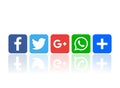 Social Media Buttons icon isolated Royalty Free Stock Photo