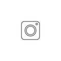 Social media Camera vector icon flat style isolated on white background Royalty Free Stock Photo