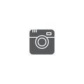 Social media Camera vector icon flat style isolated on white background Royalty Free Stock Photo